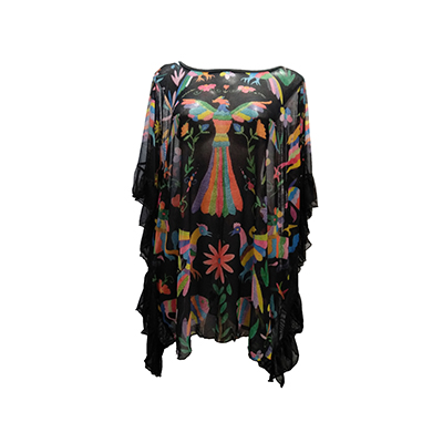 20320 Pillo Blusón Corto Mesh Unitalla  Negro Tenango